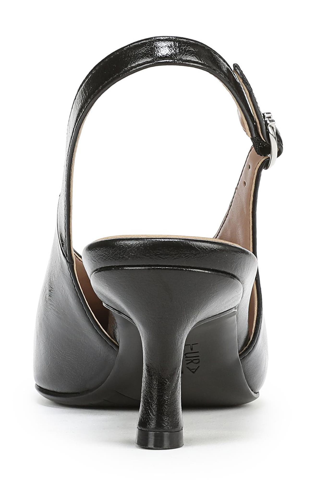 Naturalizer Embry Slingback Pump, Alternate, color, Black Faux Leather