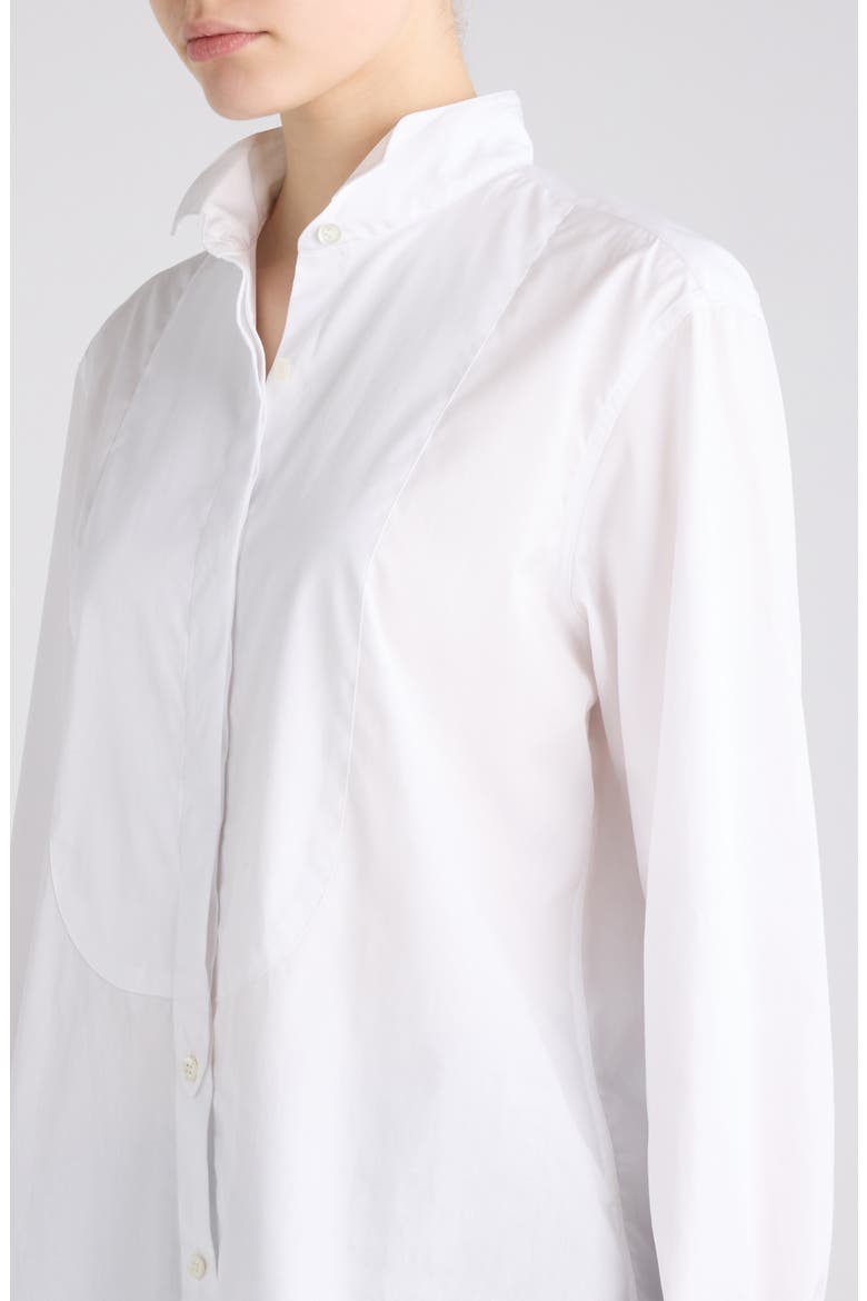 Colbys Bib Front Cotton Poplin Shirt, Alternate, color, WHITE