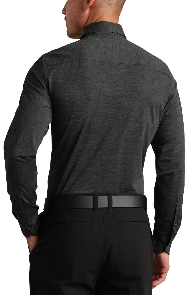 Rhone Commuter Slim Fit Performance Button-Up Shirt, Alternate, color, Iron Oxford