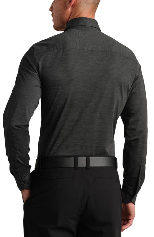 Rhone Commuter Slim Fit Performance Button-up Shirt In Black