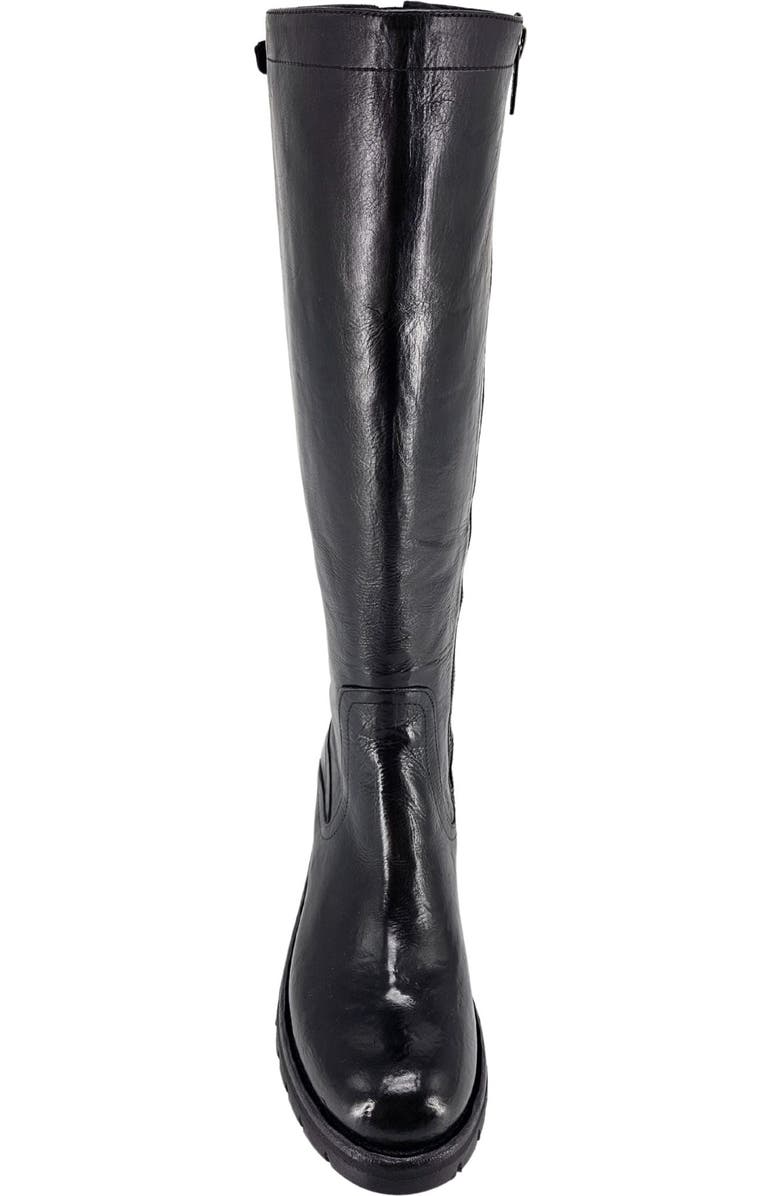 Madison Maison Leather Tall Flat Buckle Boot, Alternate, color, Black