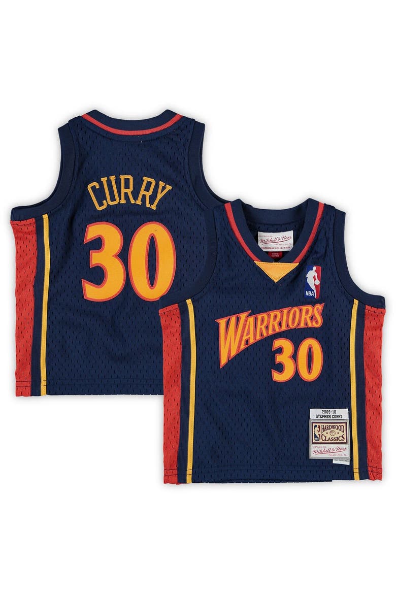 Infant Mitchell & Ness Stephen Curry Navy Golden State Warriors Historic Logo Jersey, Main, color, Navy