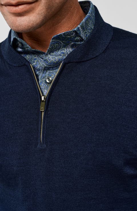 Skipper Wool Blend Quarter Zip Sweater