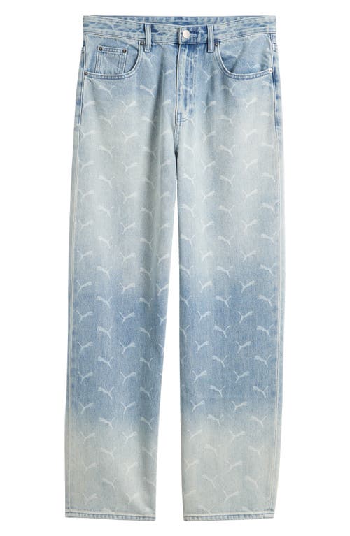 Puma X A$ap Rocky Laser Monogram Baggy Jeans In Blue