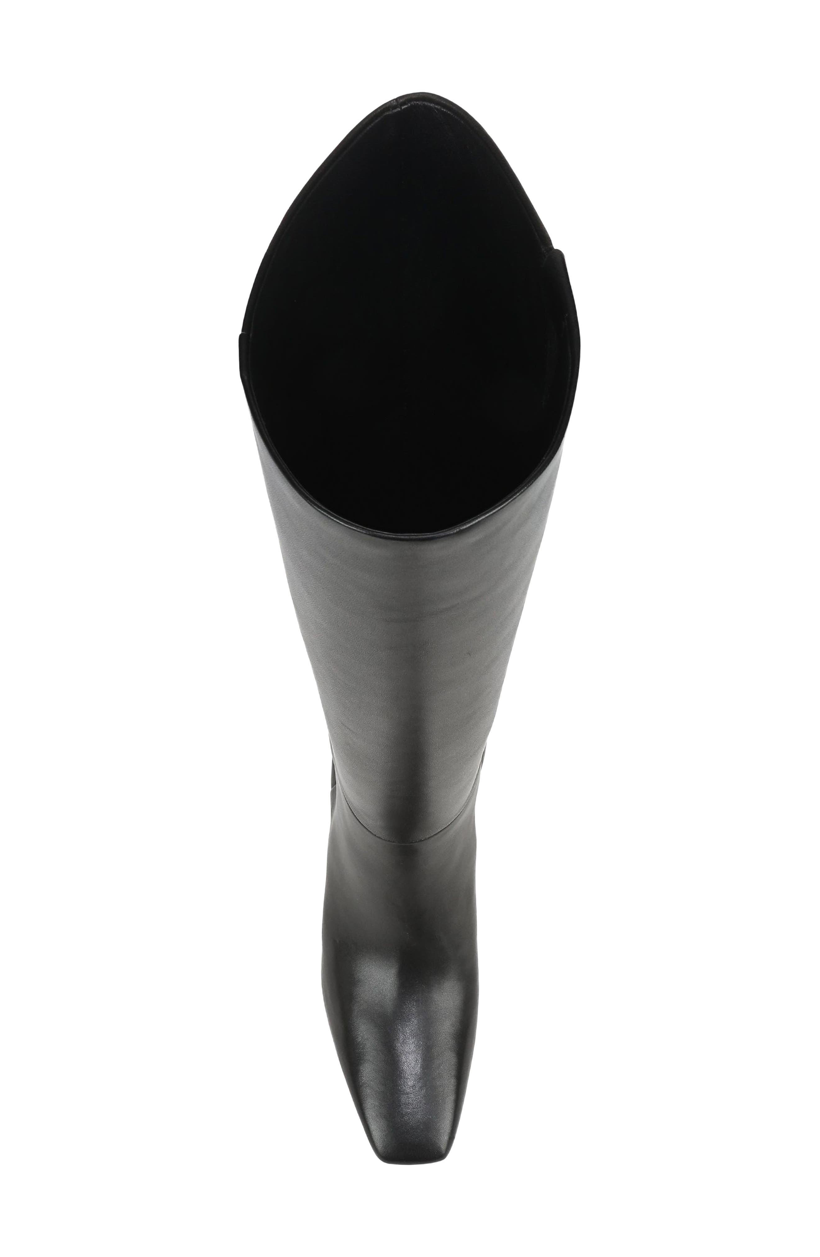 Lilith Tall Leather Boot, Alternate, color, BLACK