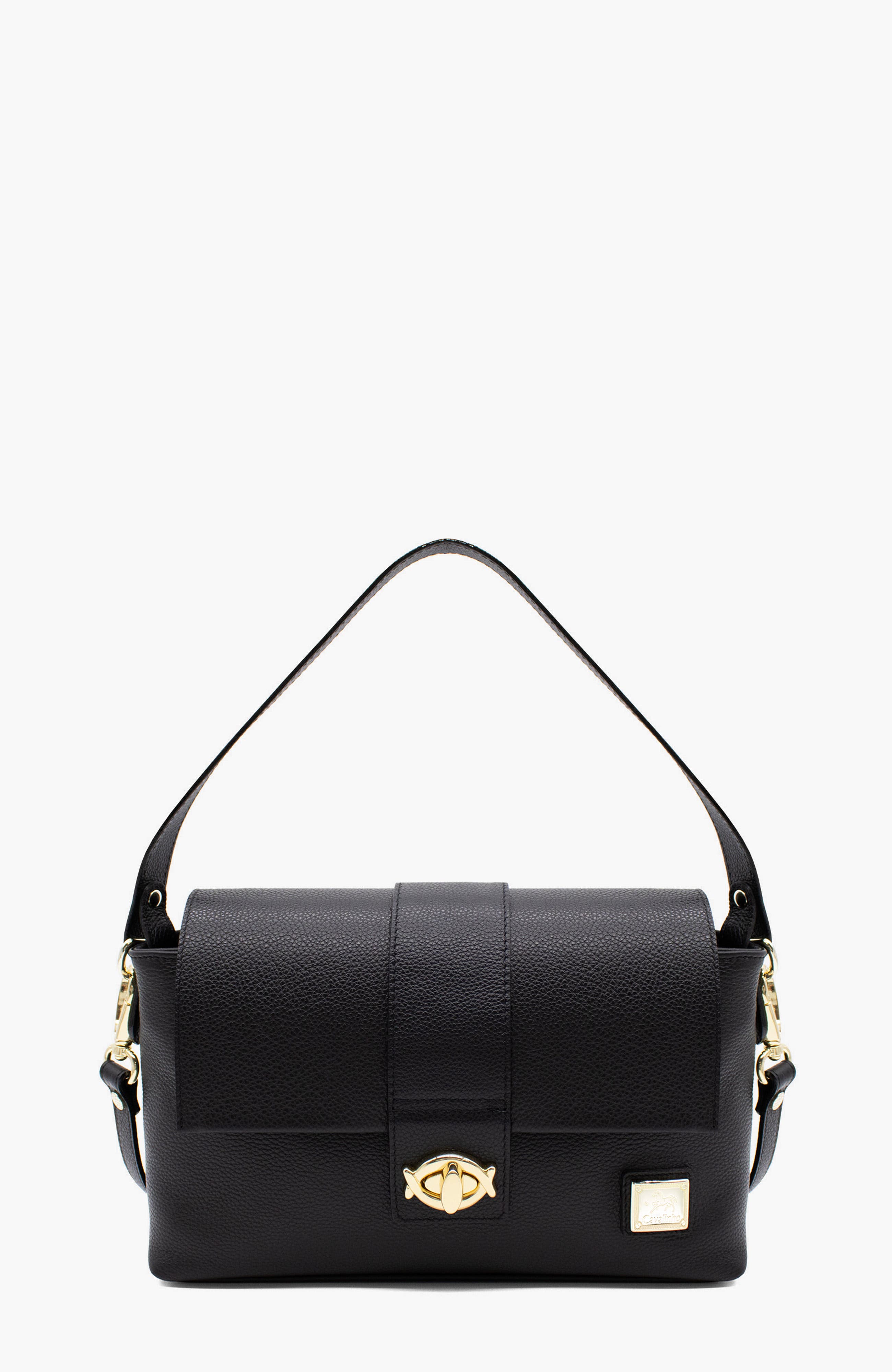 Muse 514 Pebbled Leather Handbag, Main, color, Black