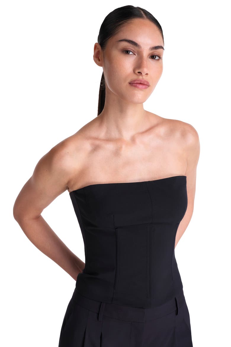 Jillian Strapless Bustier Top, Alternate, color, MIDNIGHT