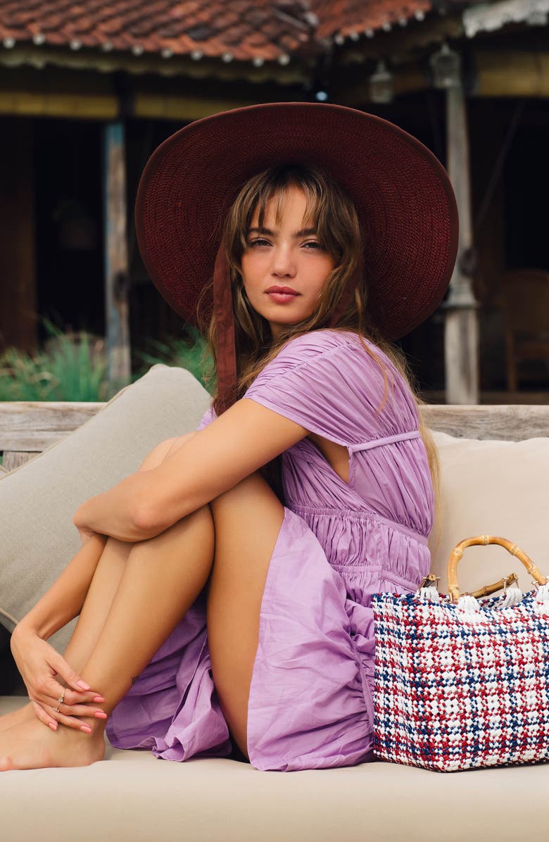 BRUNNA.CO The Srikandi Ruffle Mini Dress, Alternate, color, Purple