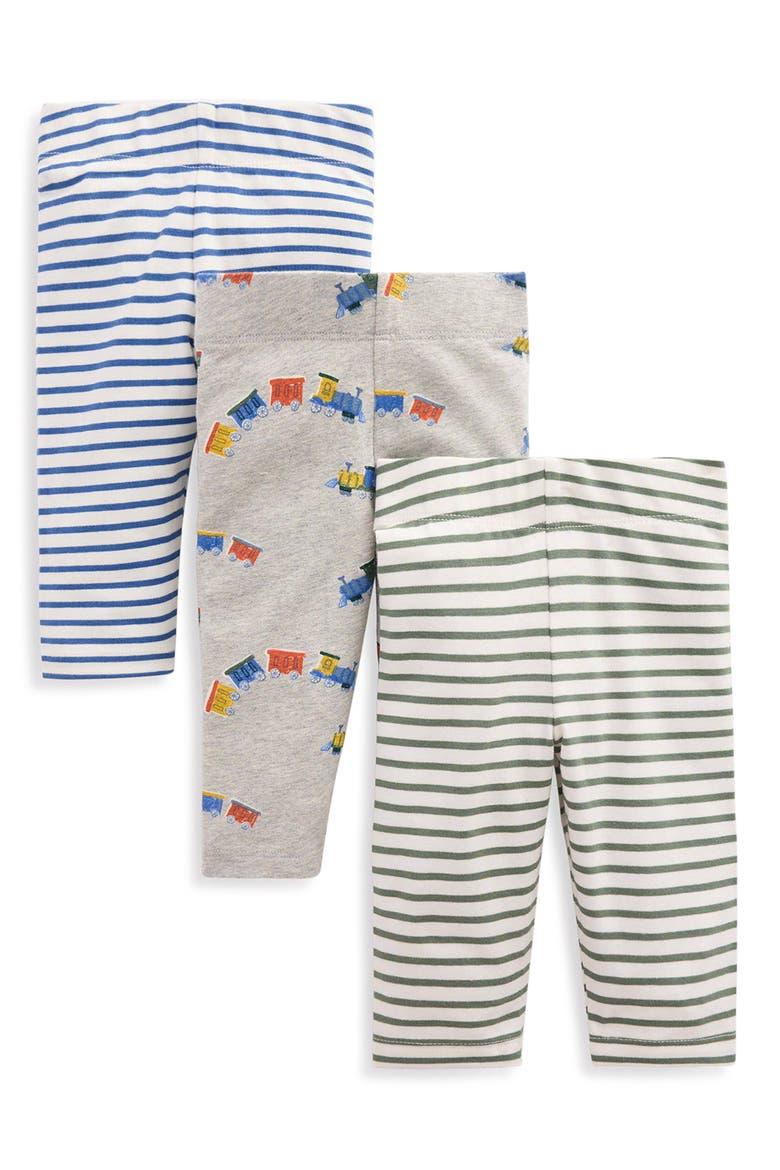 Kids' 3-Pack Cotton Leggings, Main, color, GREY MARL TRAINS