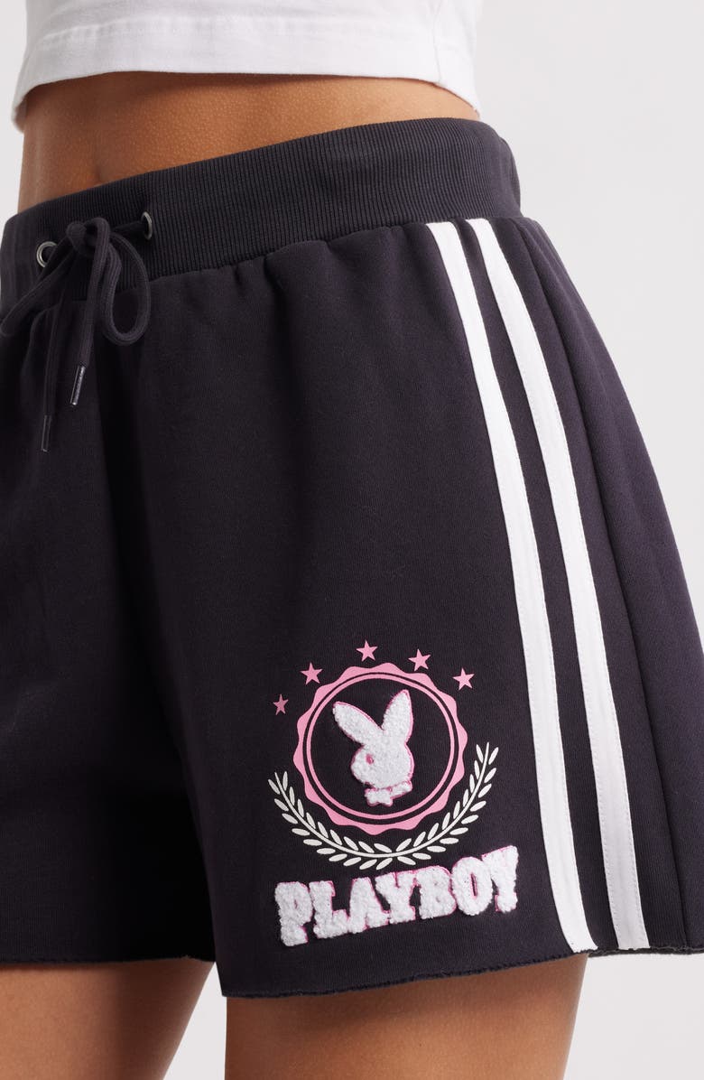 PTCL x Playboy Varsity Stripe Sweat Shorts, Alternate, color,