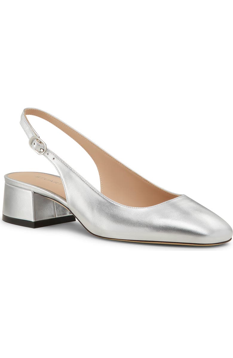 Stuart Weitzman Maeve Slingback Pump, Main, color, Silver