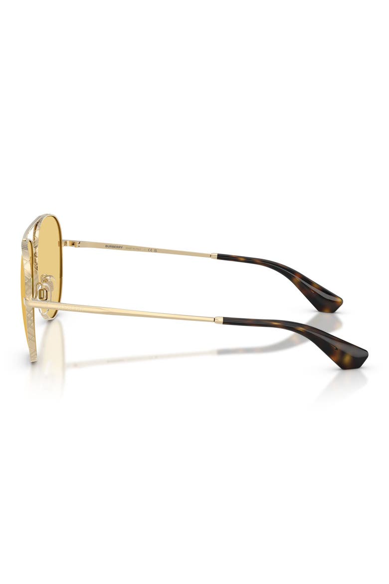 59mm Pilot Sunglasses, Alternate, color, LIGHT GOLD / YELLOW