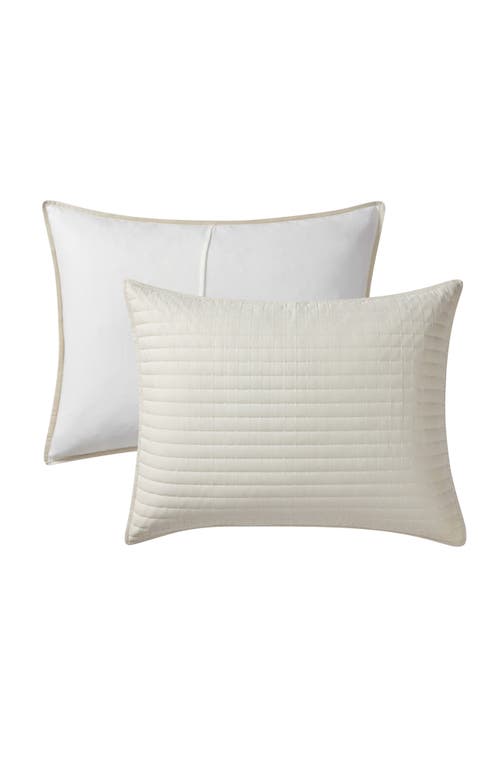 Vcny Home Pickstitch 3-piece Queen Quilt Set In Taupe