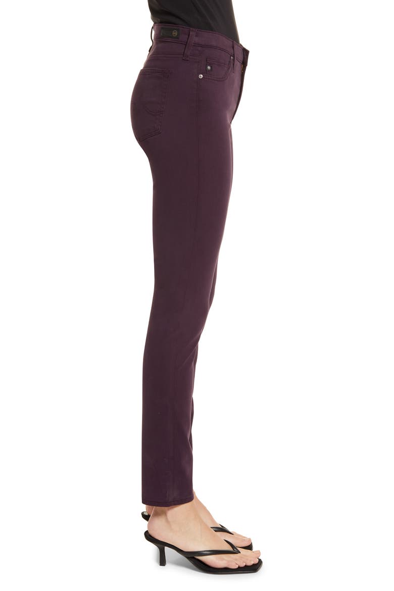 'The Prima' Cigarette Leg Skinny Jeans, Alternate, color, DARK BERRY