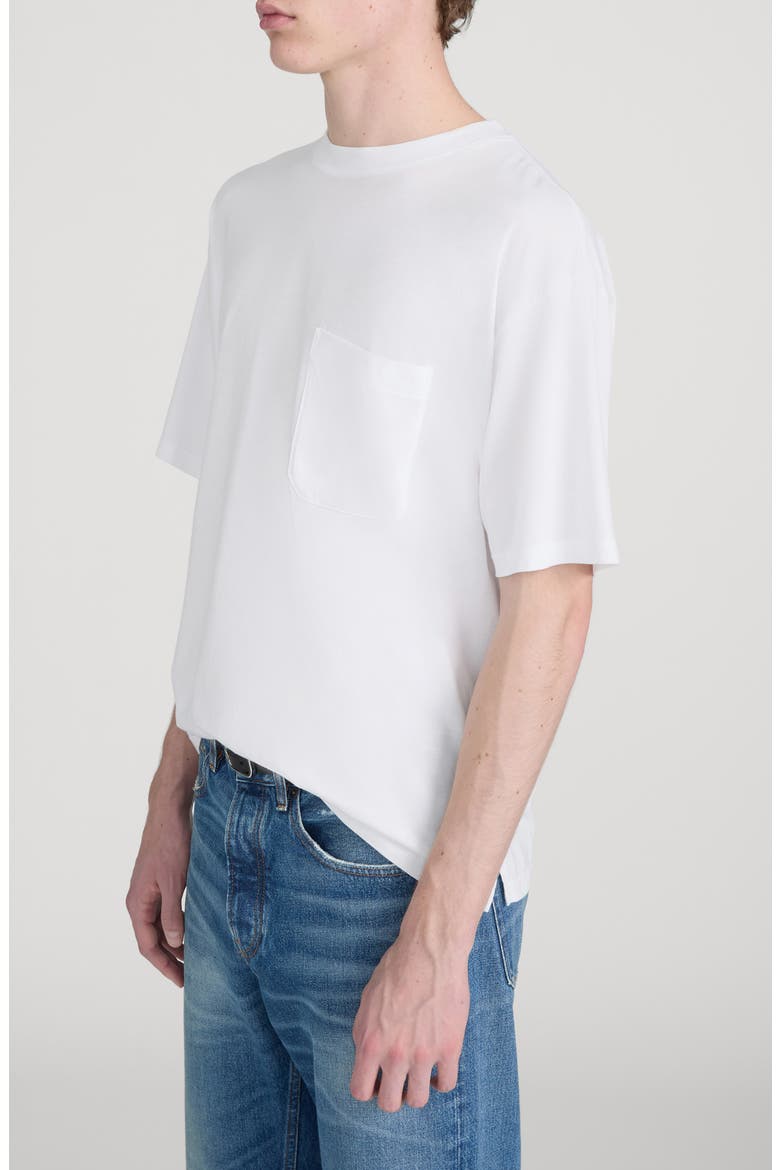 Relaxed Pima Cotton Pocket T-Shirt, Alternate, color, WHITE