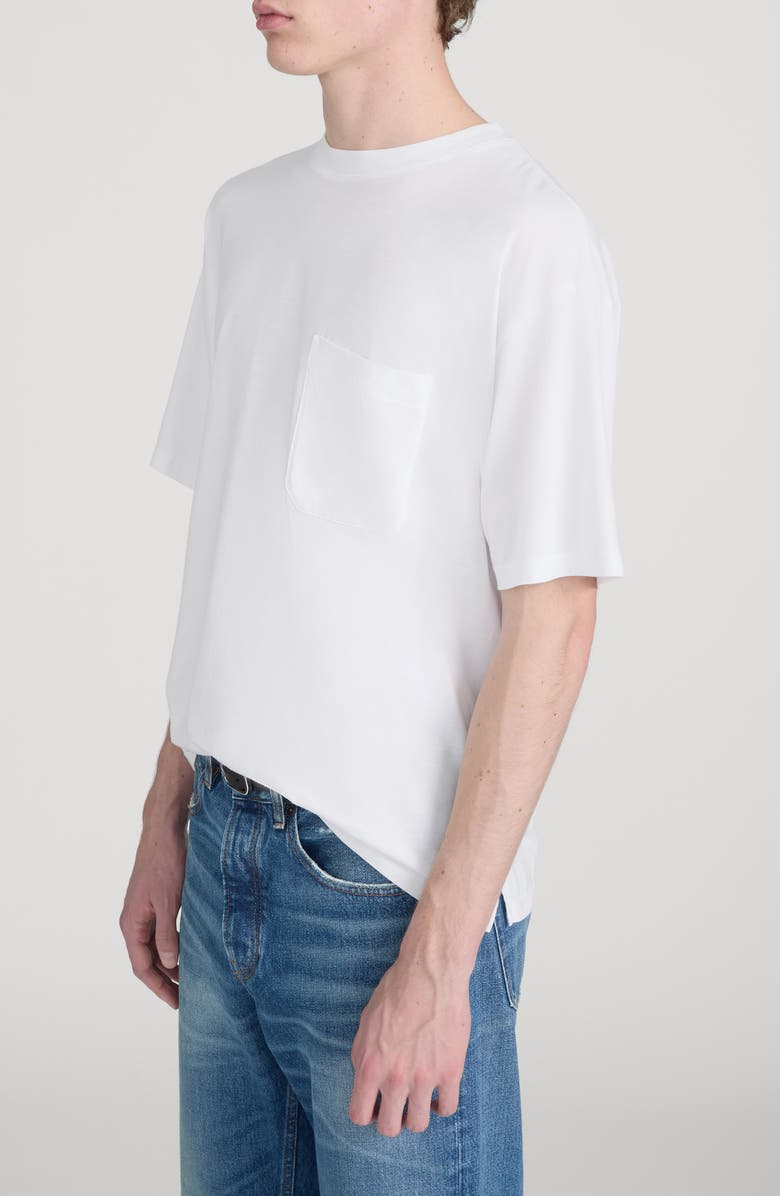 FRAME Relaxed Pima Cotton Pocket T-Shirt, Alternate, color, White