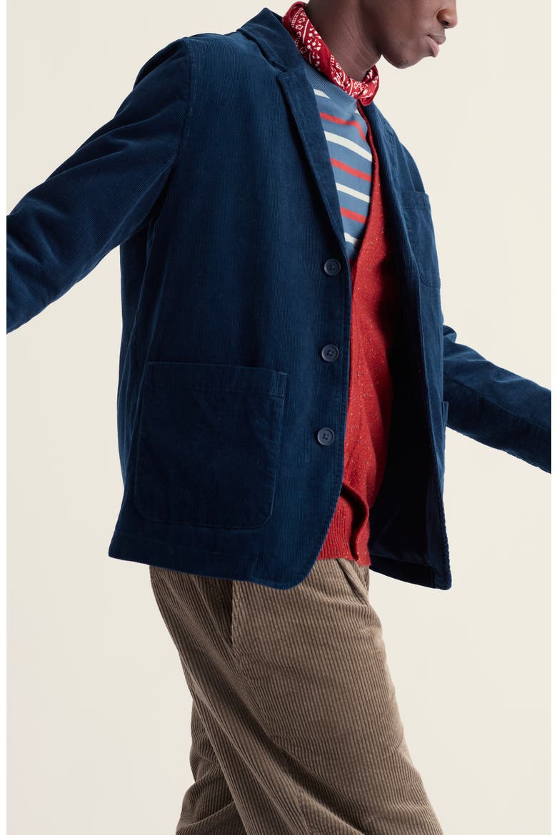 Plantsman Organic Cotton Corduroy Blazer, Alternate, color, SEA CAVE