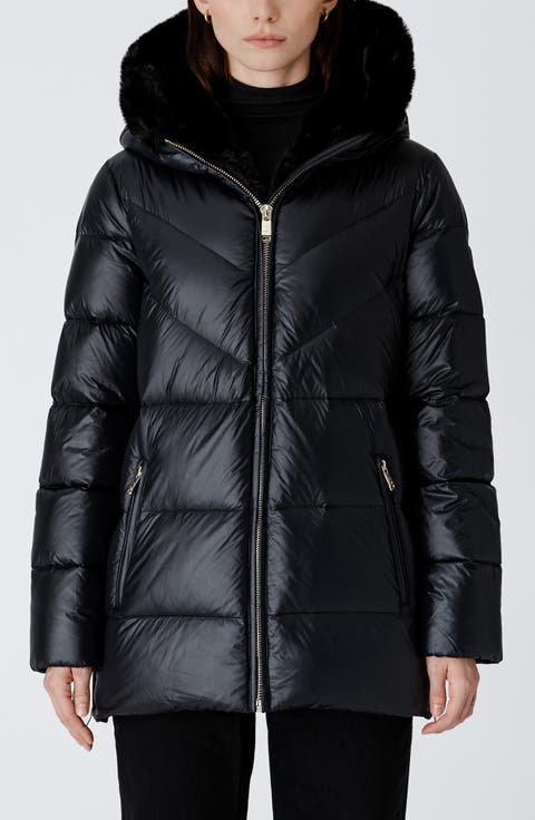 Eloise Faux Fur Trim Puffer Jacket