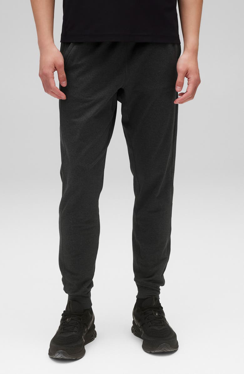 Reigning Champ Recovery Brushed Jersey Joggers, Main, color, Heather Black