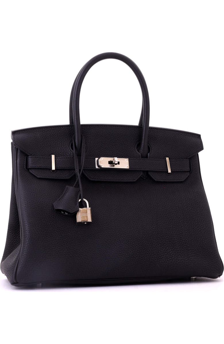 Pre-Owned Hermes Birkin Handbag Black Togo with Palladium Hardware 30, Alternate, color, Noir