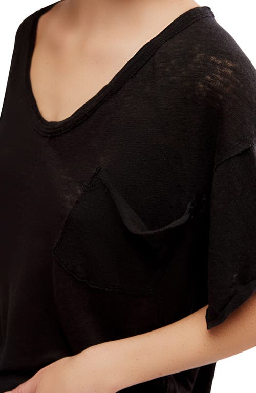 Free People All I Need Oversize Tee In Washed Black