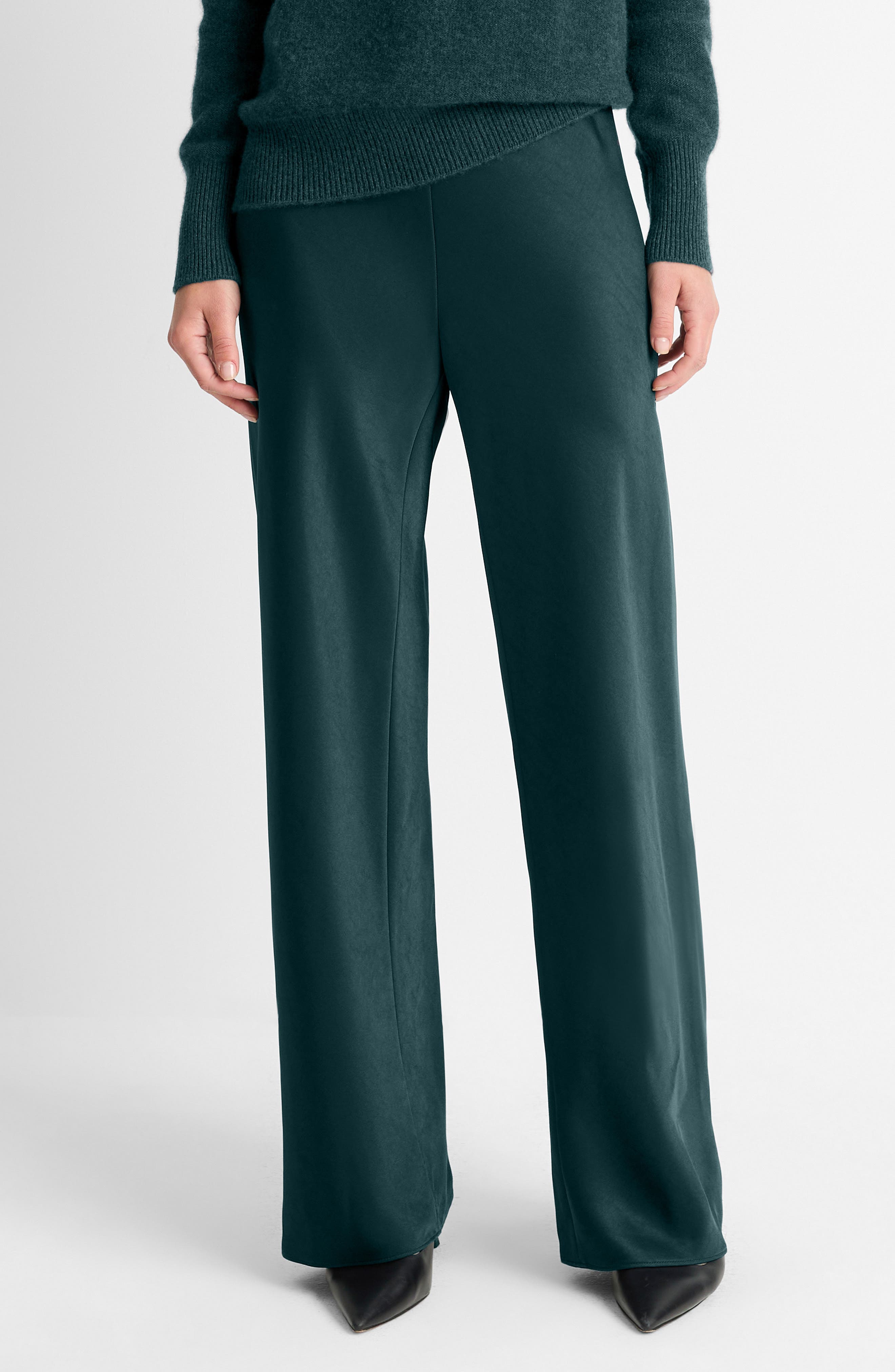 Vince Colette High Waist Fluid Satin Bias Pants