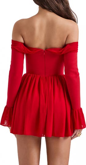 Alana Strapless Long Sleeve Minidress