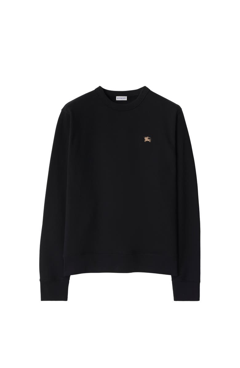 Burberry Knight Stamp Cotton Sweatshirt, Alternate, color, Black