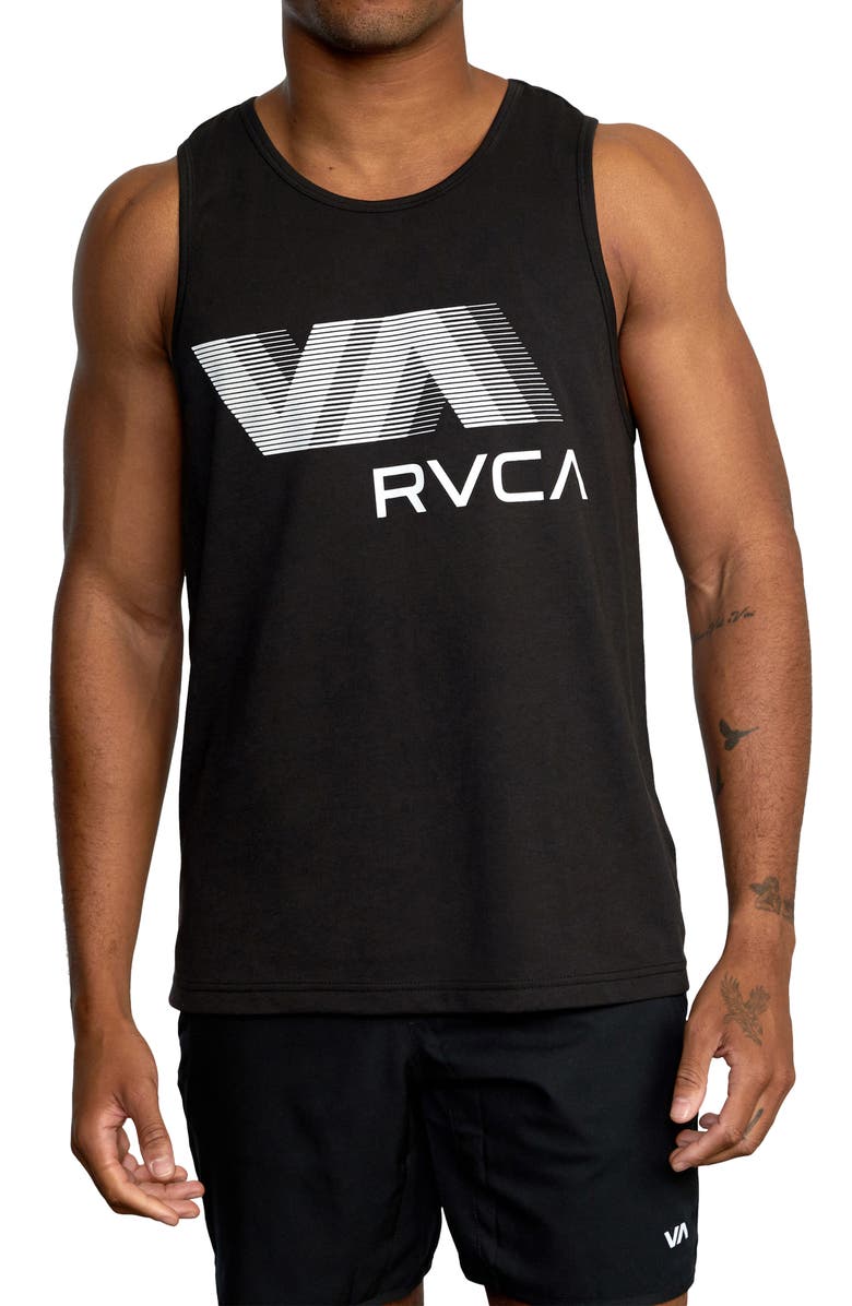 RVCA VA Blur Performance Graphic Tank, Main, color, 
