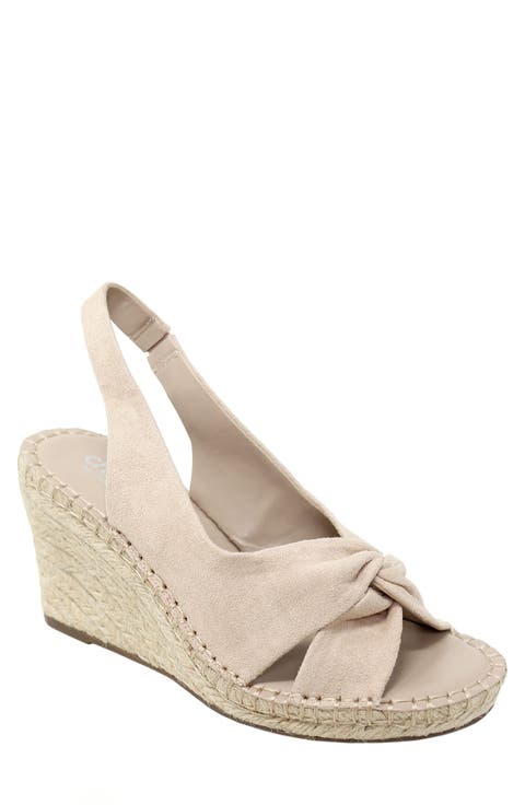 slingback wedge heels