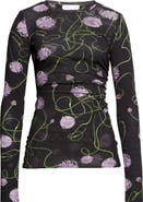 Stella McCartney Twisted Floral Mesh Top