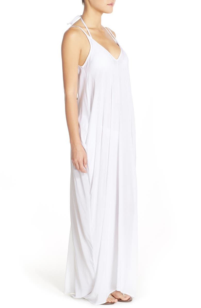 Elan V-Back Cover-Up Maxi Dress, Alternate, color, White