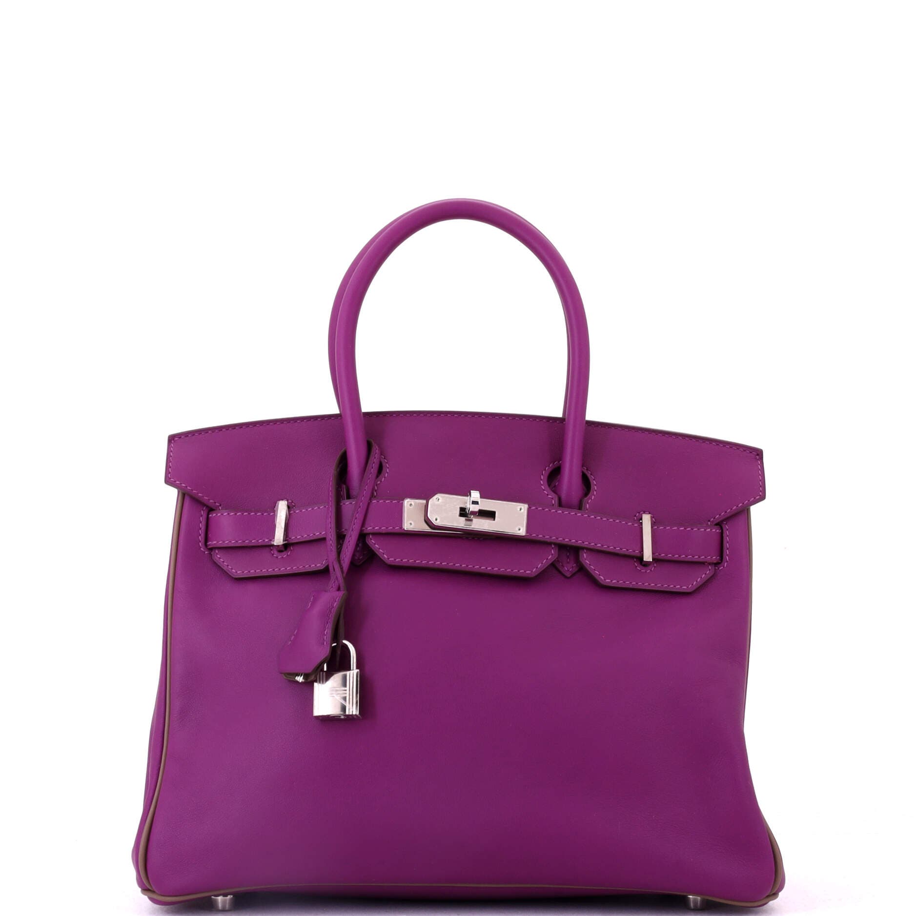 Pre-Owned Hermes Birkin Handbag Bicolor Swift with Palladium Hardware 30, Main, color, Bicolor - Anemone/Etain