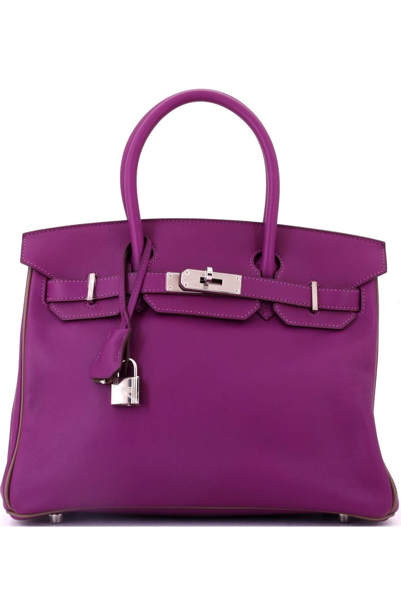 Pre-Owned Hermes Birkin Handbag Bicolor Swift with Palladium Hardware 30, Main, color, Bicolor - Anemone/Etain