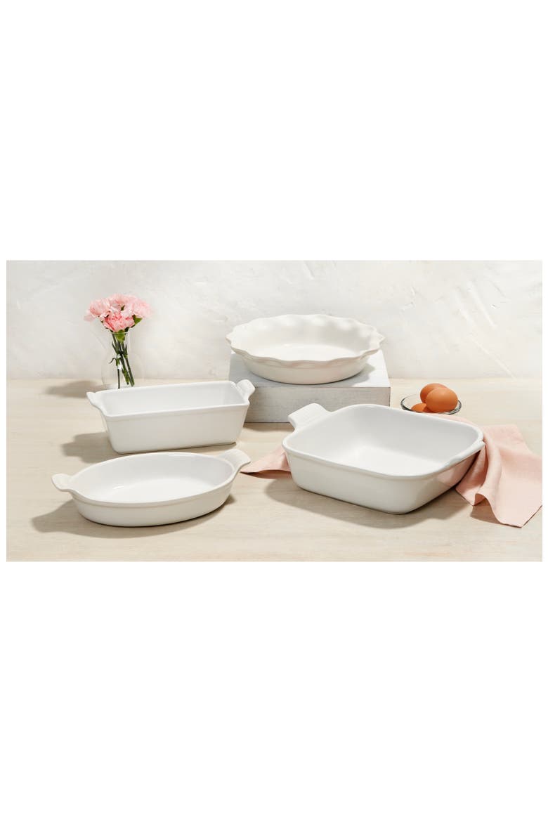 4-Piece Heritage Bakeware Essentials Stoneware Set, Alternate, color, WHITE