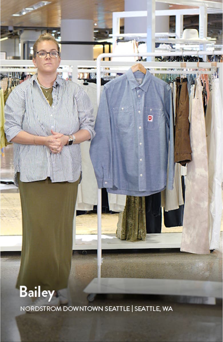 Heart Patch Cotton Utility Shirt, sales video thumbnail