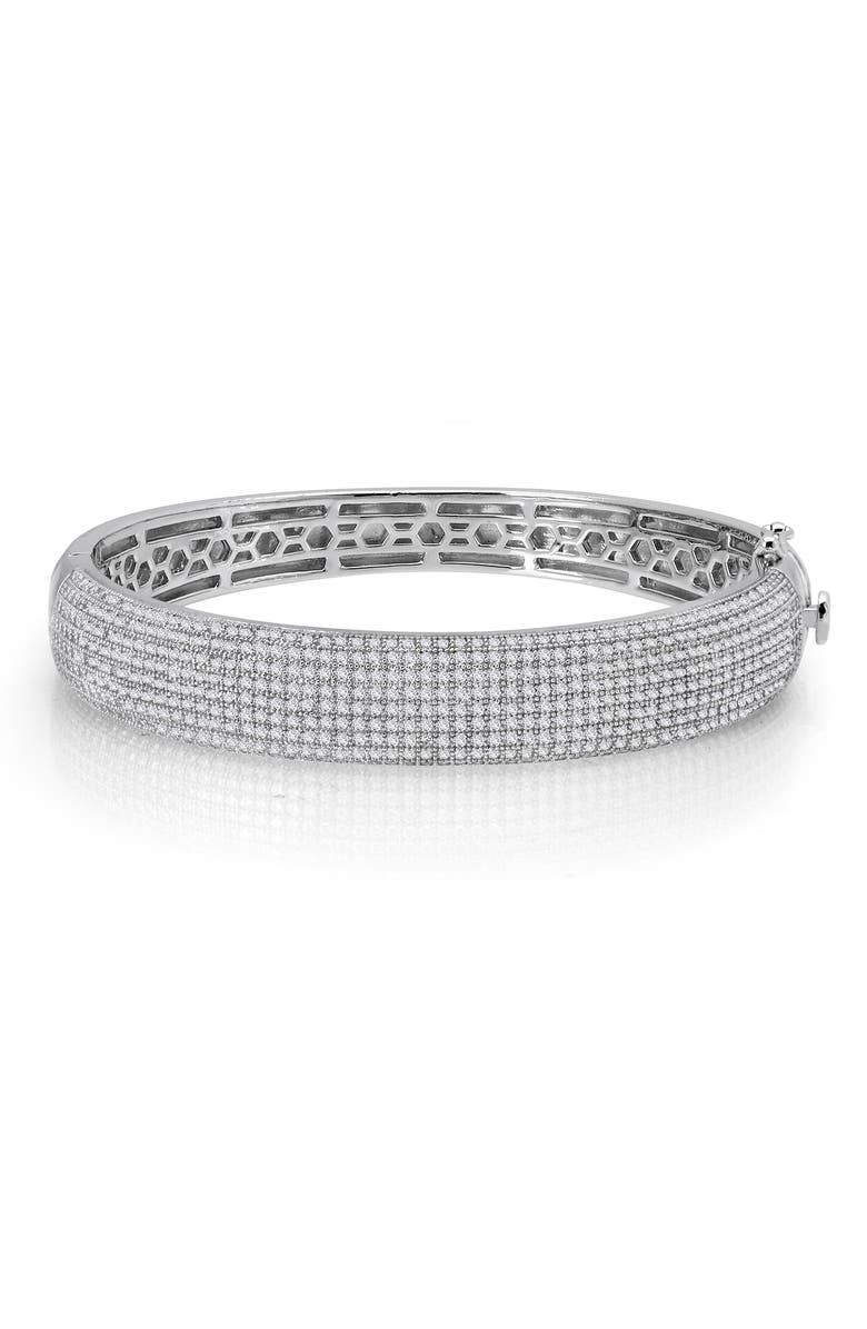 Lafonn Simulated Diamond Pavé Bangle, Main, color, 