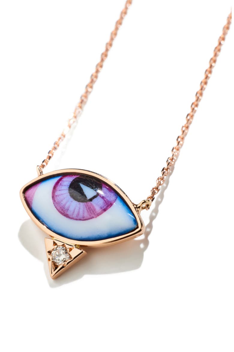 Petit Mauve Diamond Necklace, Alternate, color, LIGHT PURPLE