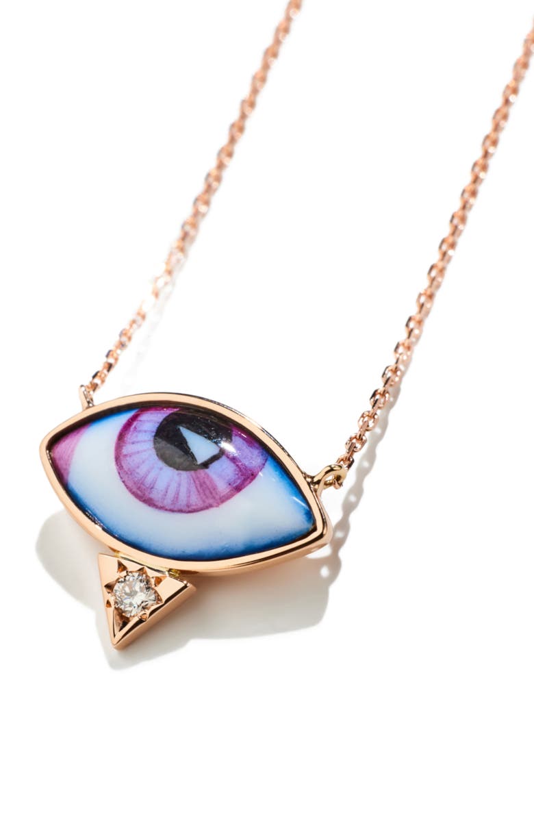 LITO Petit Mauve Diamond Necklace, Alternate, color, Light Purple