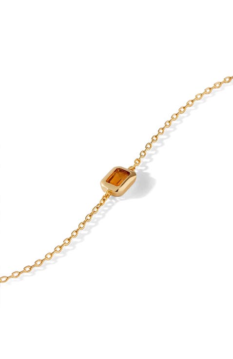 Deco Birthstone Bracelet