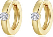 Lafonn Simulated Diamond Huggie Hoop Earrings