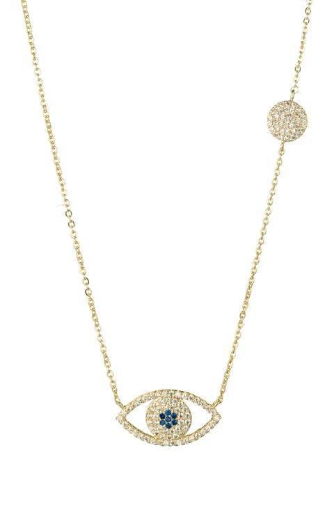 Luxe Collection Evil Eye Pave CZ Pendant Necklace
