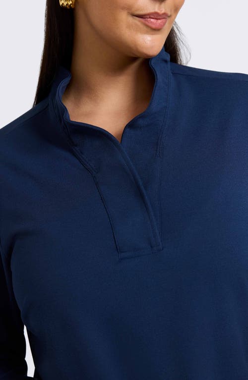 Foxcroft Tammy Crepe Top In Navy