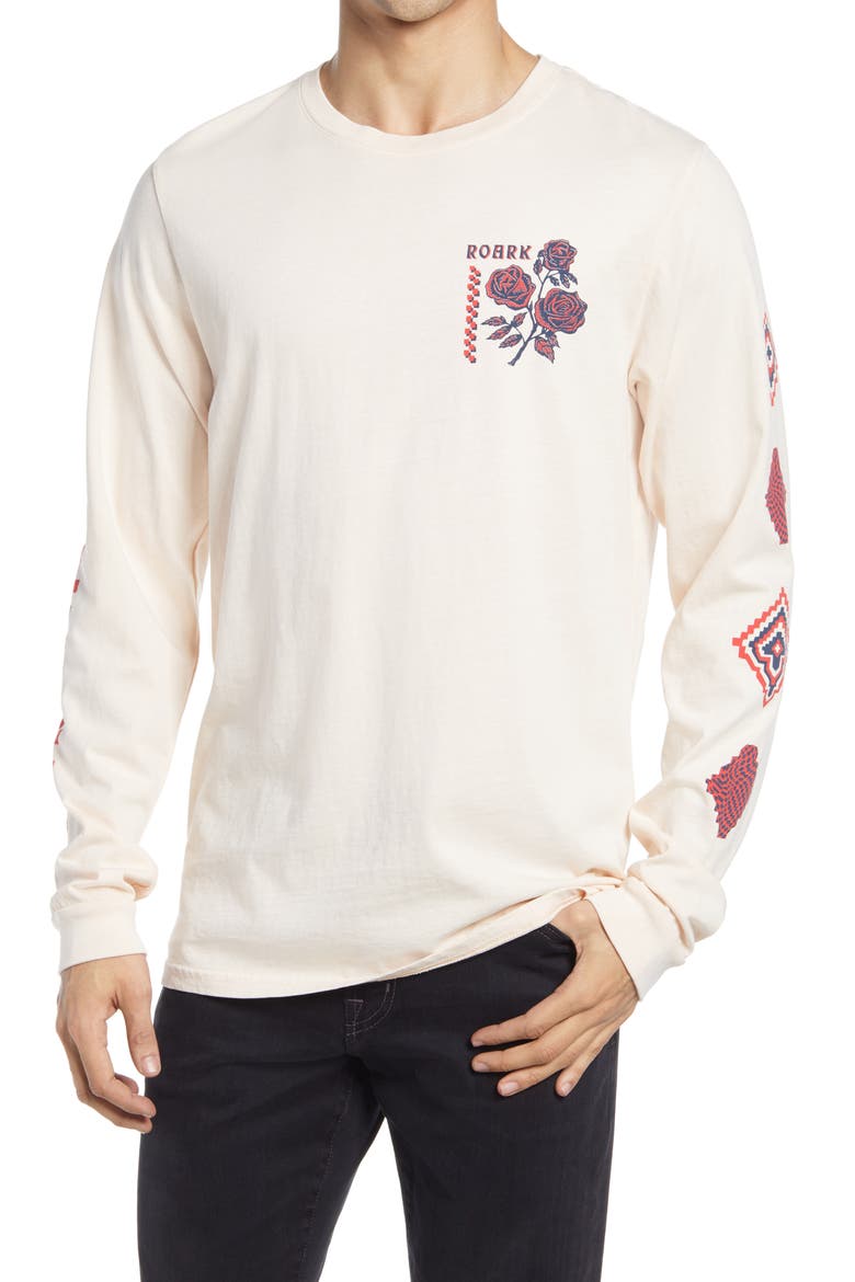 La Rosa Long Sleeve Graphic Tee, Main, color, FADED PINK