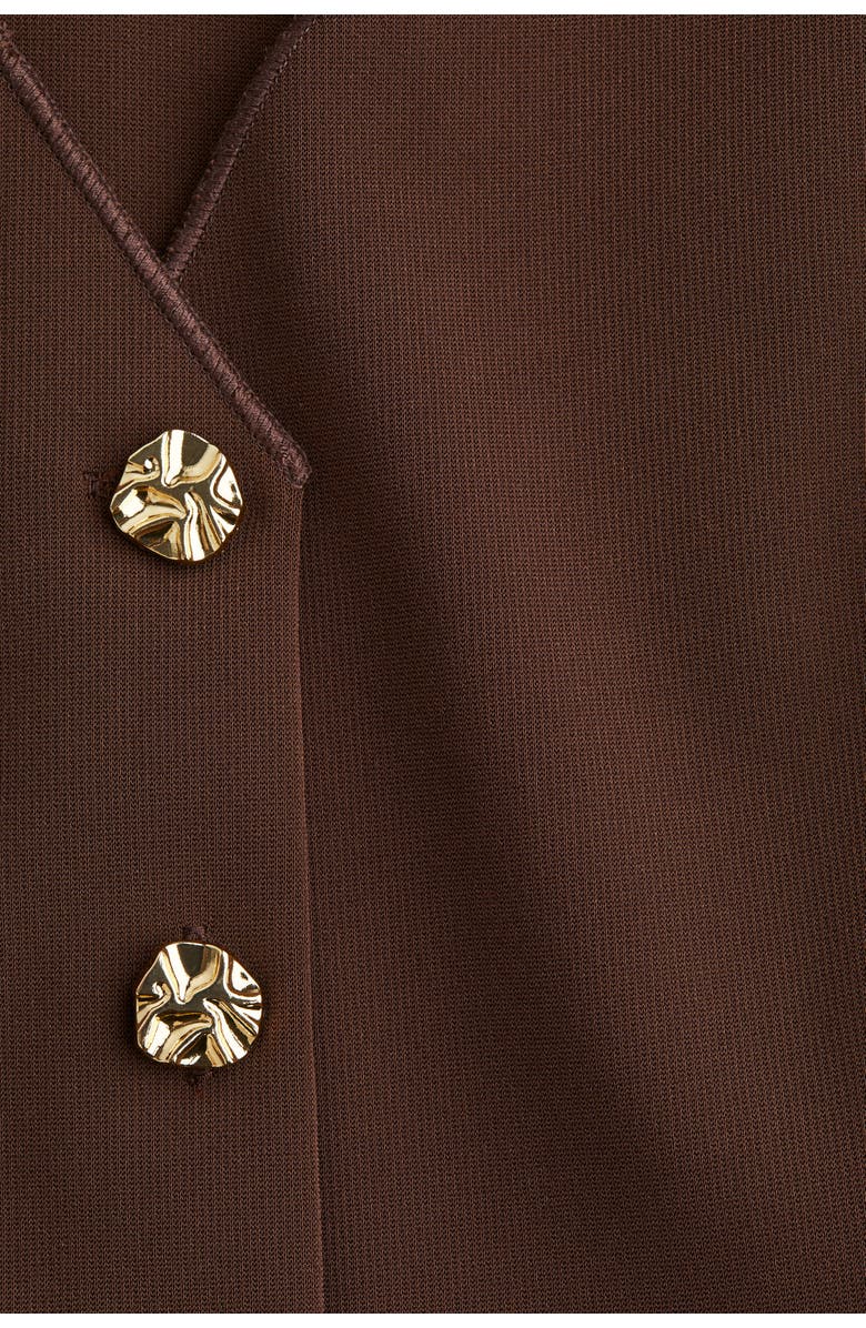 H&M Tailored Jersey Waistcoat, Alternate, color, Dark Brown