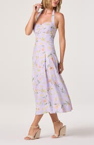 ASTR the Label Jesenia Floral Halter Neck Dress