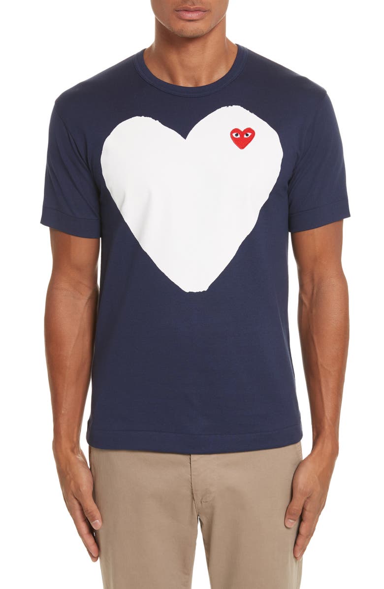 Comme des Garçons PLAY Graphic Patch T-Shirt, Main, color, 