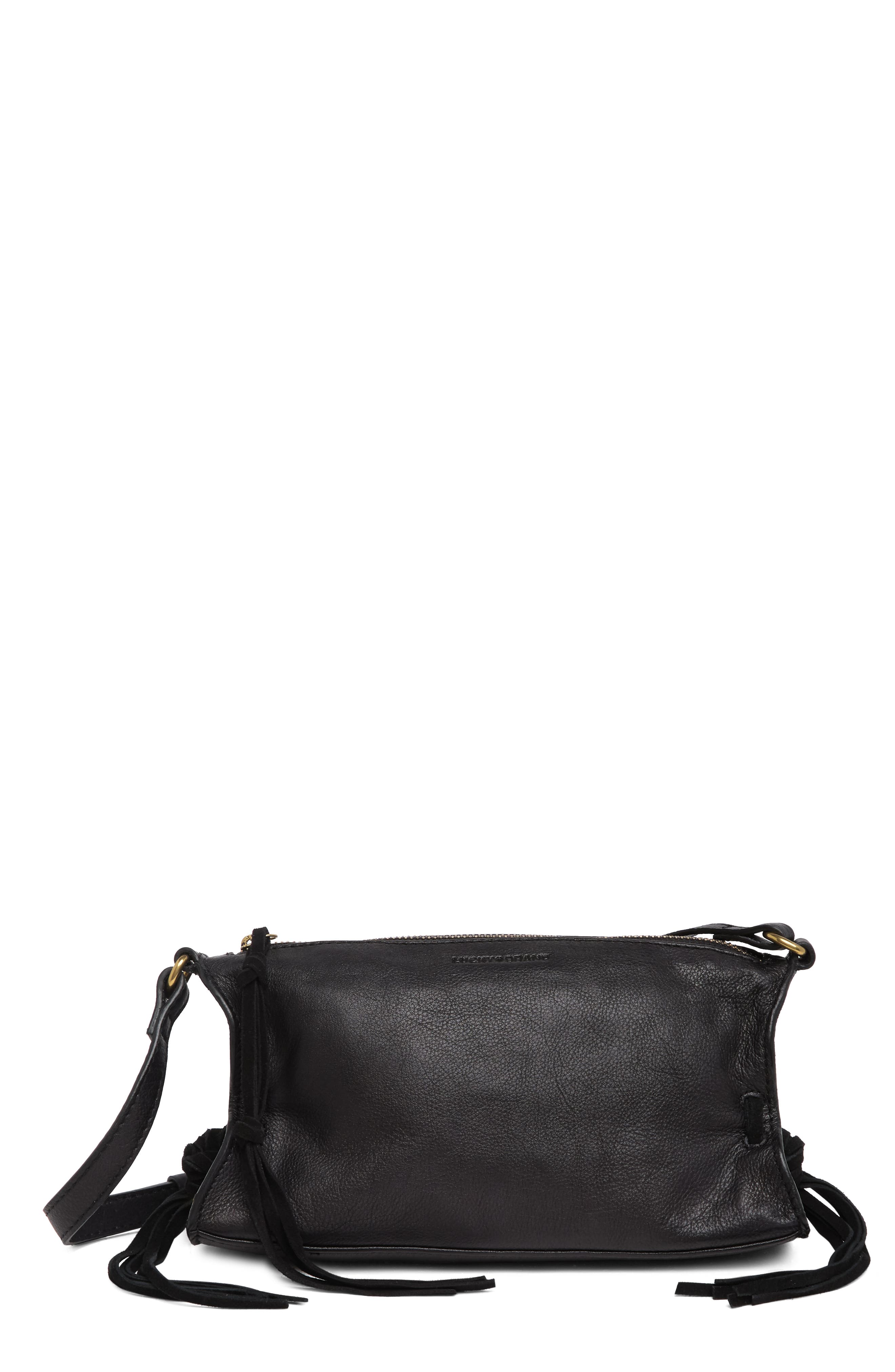 Lucky Brand Women's Ruth Leather Crossbody Bag Handbag, Deep Orchid, One Size