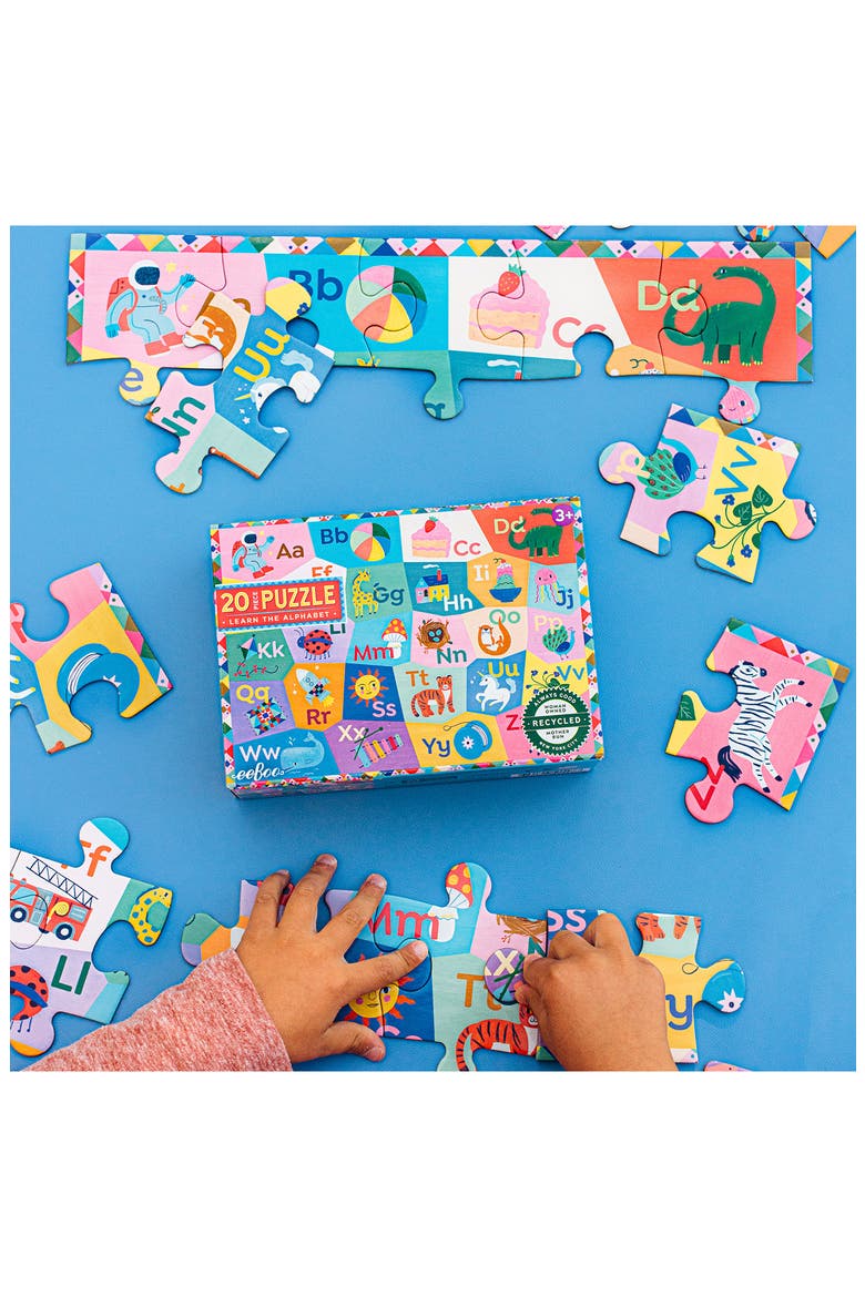 Learn the Alphabet 20-Piece Puzzle, Alternate, color, BLUE MULTI