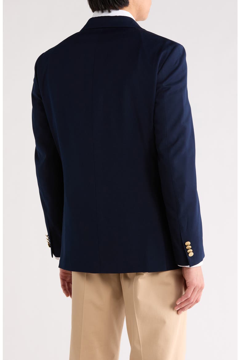Two Button Notch Lapel Woven Sport Coat, Alternate, color, NAVY TWILL